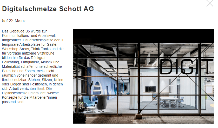 Tag der Architektur 2020, Digitalschmelze Schott AG Mainz